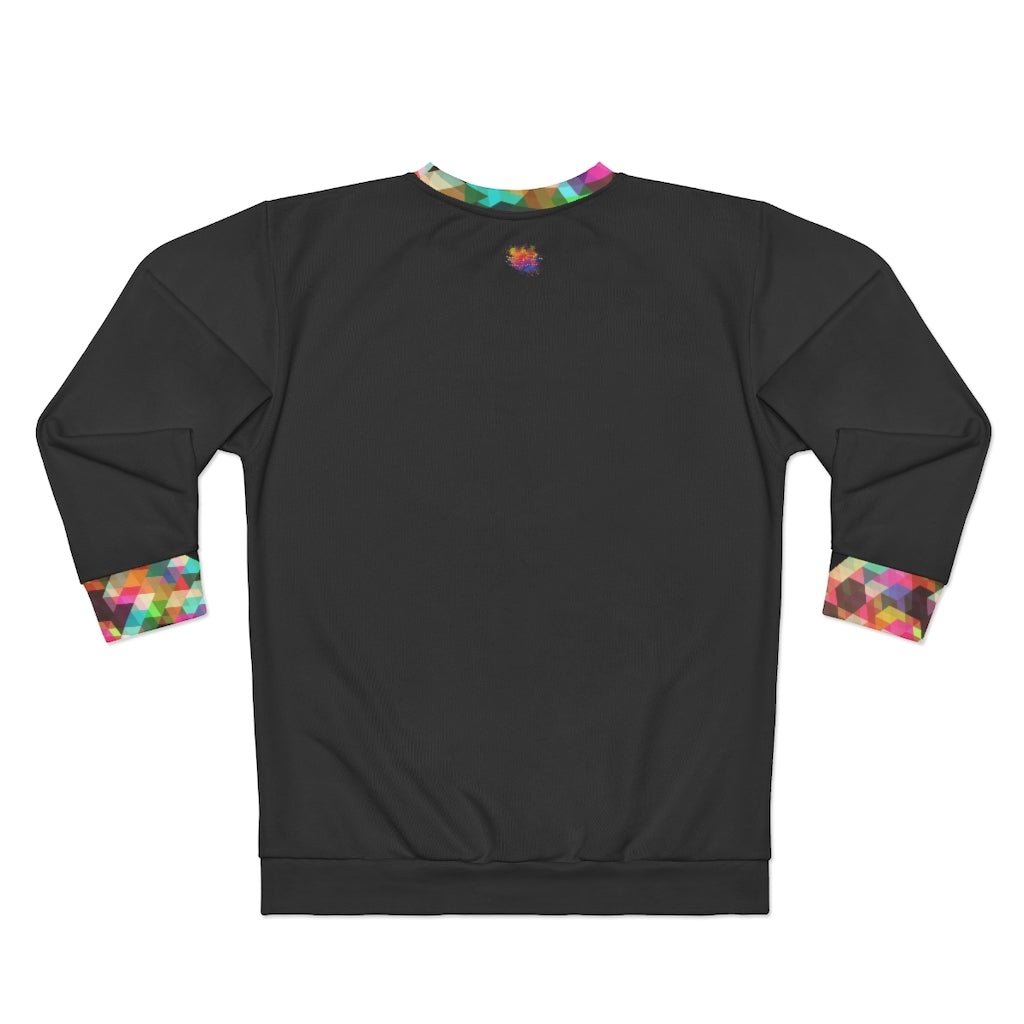 jUST pOPPIN' (BLACK)  ..  AOP Unisex Sweatshirt