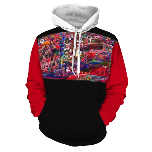 Killer MJ 23 Hoodie Hooded All Over Print Sweatshirt with Pockets