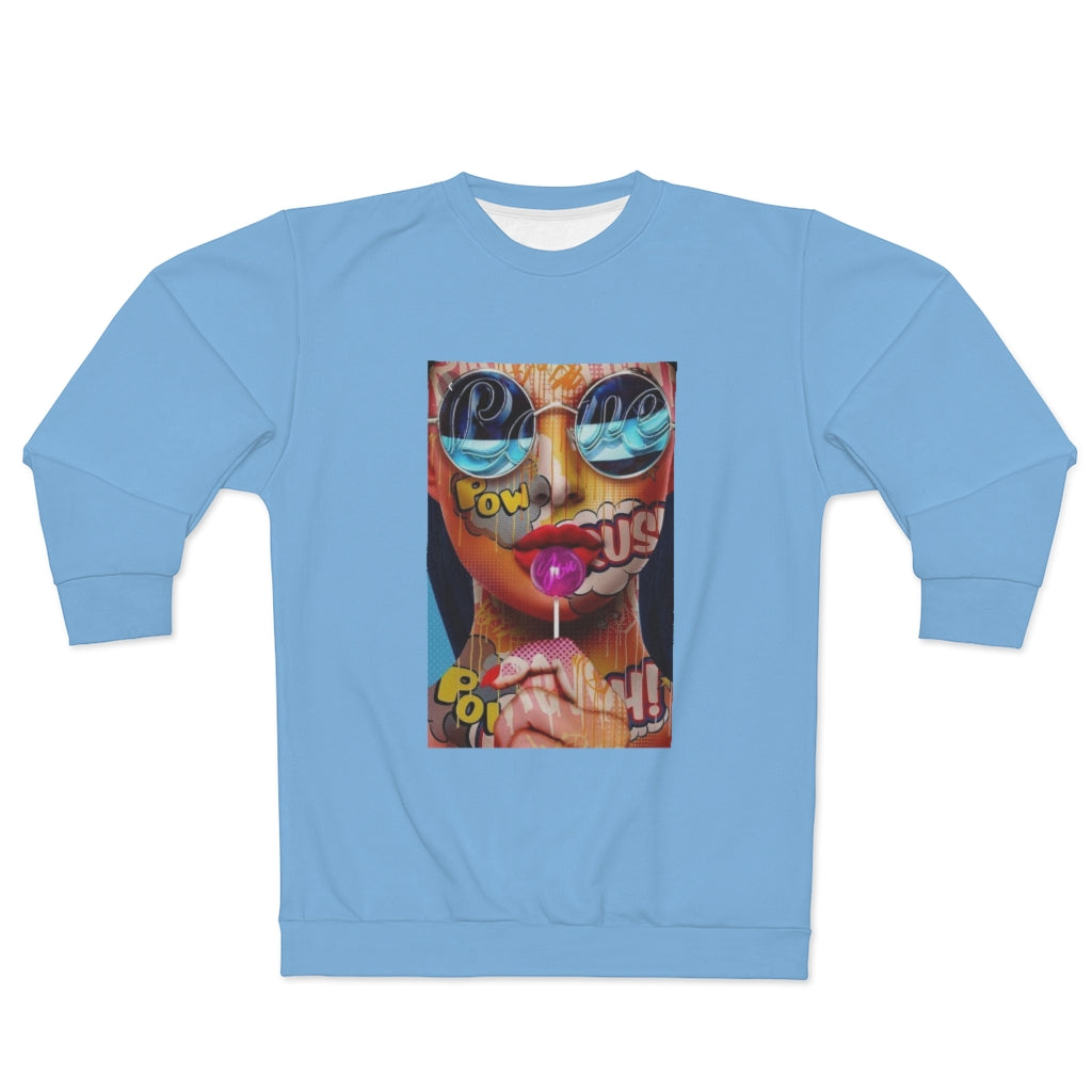 CHIC POP (BABY BLUE)  ..  AOP Unisex Sweatshirt