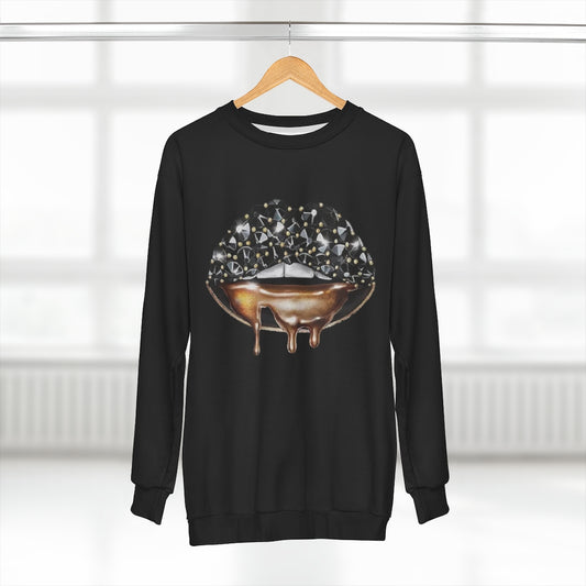 GOLD N HOT LIPS  AOP Unisex Sweatshirt