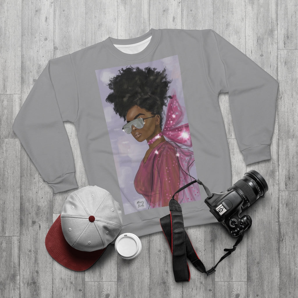 ANGEL DIVA.. (GRAY)  ..  AOP Unisex Sweatshirt