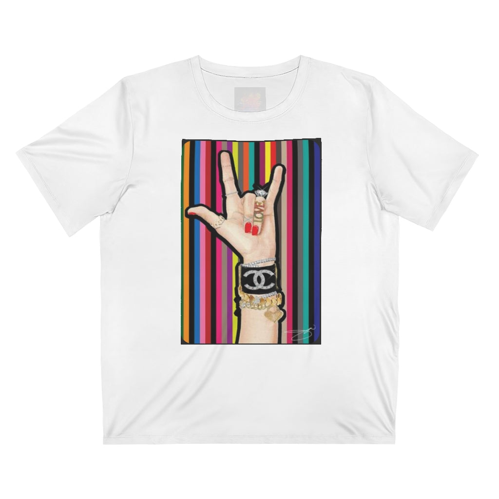 LOVE, ROCK, COLOR (WHITE) .. All Over Print UNISEX T-Shirt