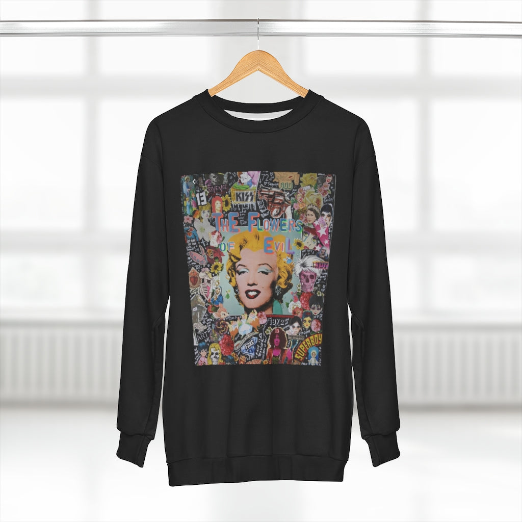 GOLDEN AGE THROWBACK (BLACK)  ..  AOP Unisex Sweatshirt