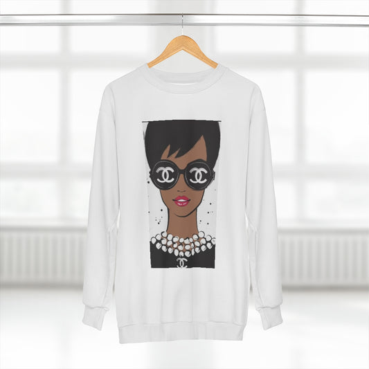 THE GLOW UP  .. (WHITE)  ..  AOP Unisex Sweatshirt