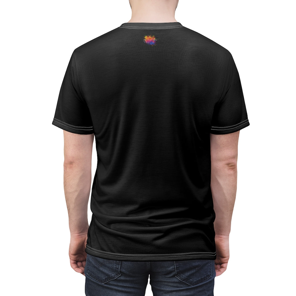 Drips and Color   (BLACK seams) All Over Tee