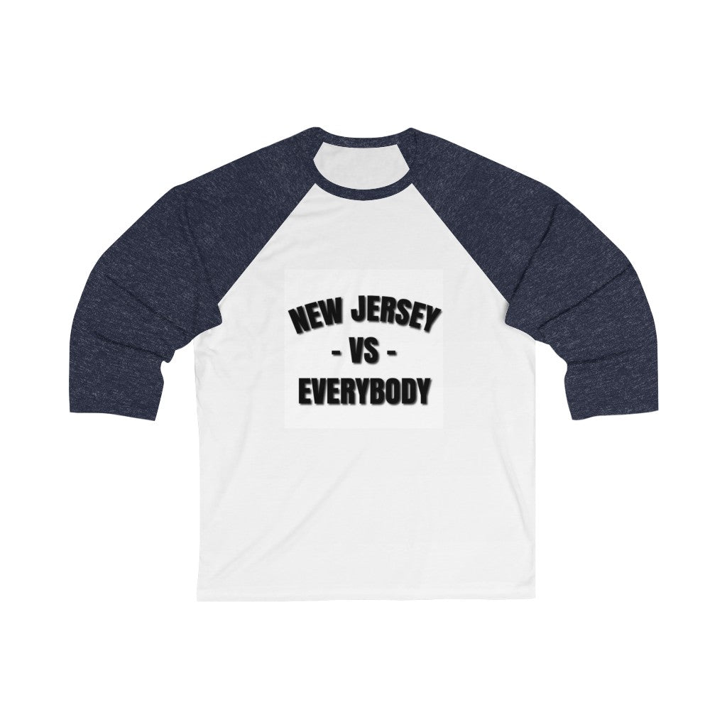 NJ -VS- EVERYBODY Unisex 3/4 Sleeve Baseball Tee