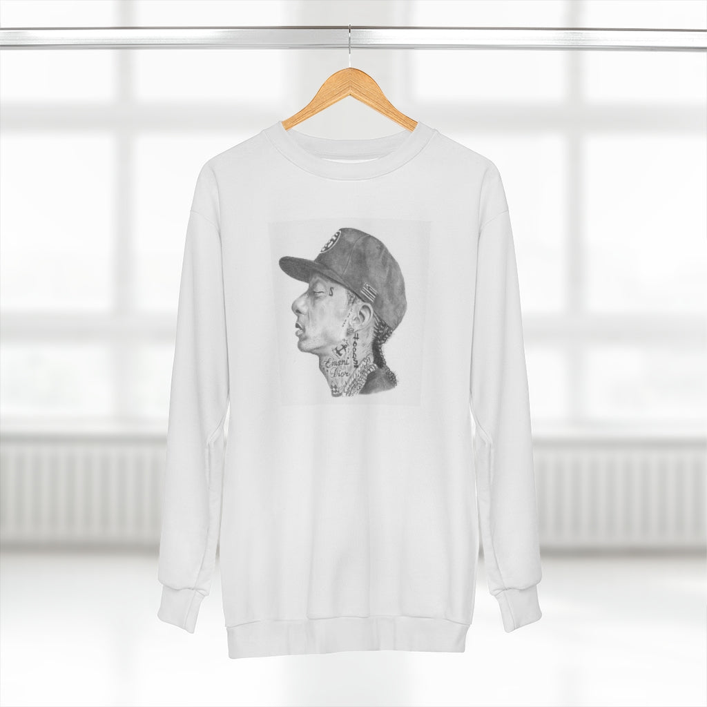 CRENSHAW KING (WHITE/BLACK)  AOP Unisex Sweatshirt