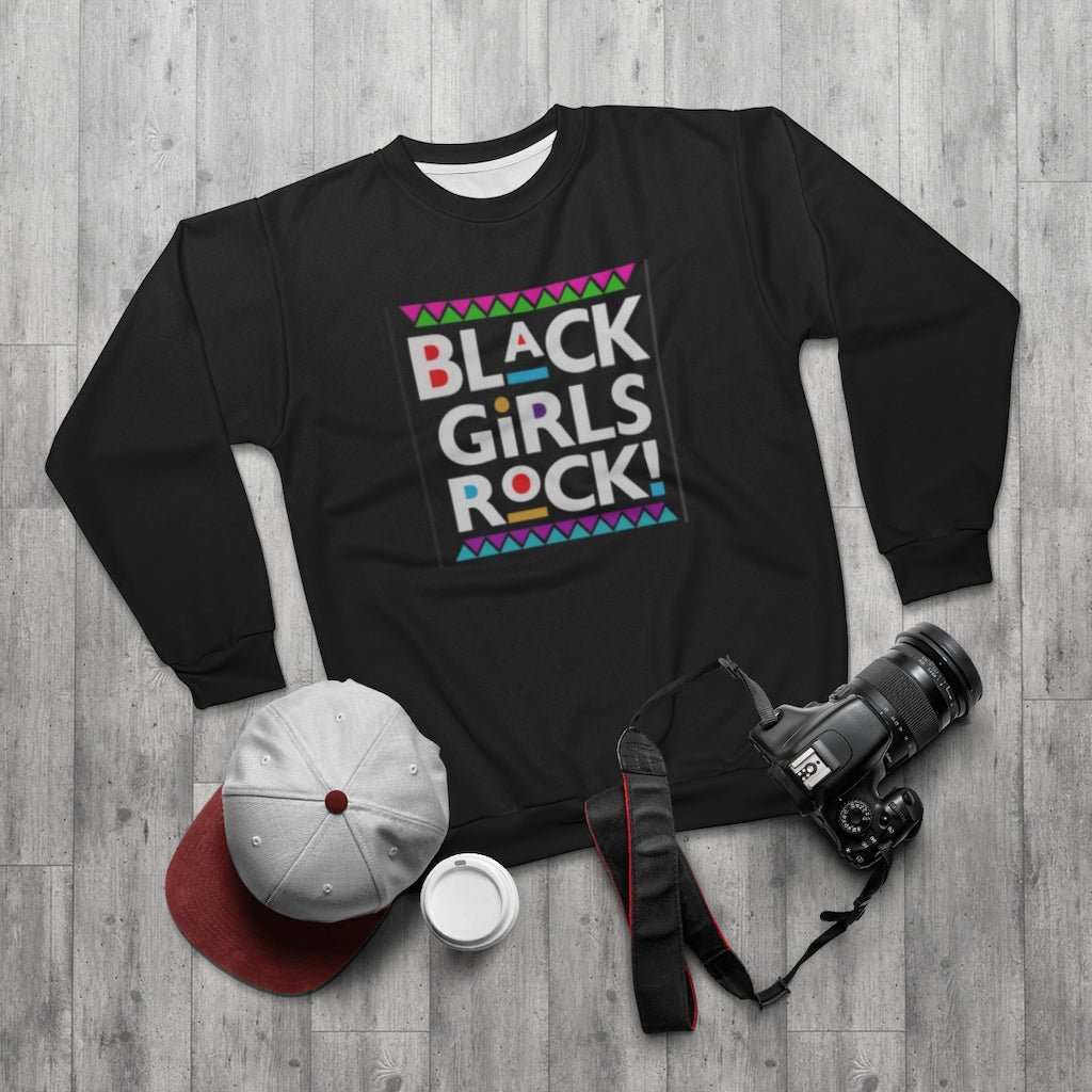 BLACK GIRLS ROCK ! (WHITE) AOP Unisex Sweatshirt