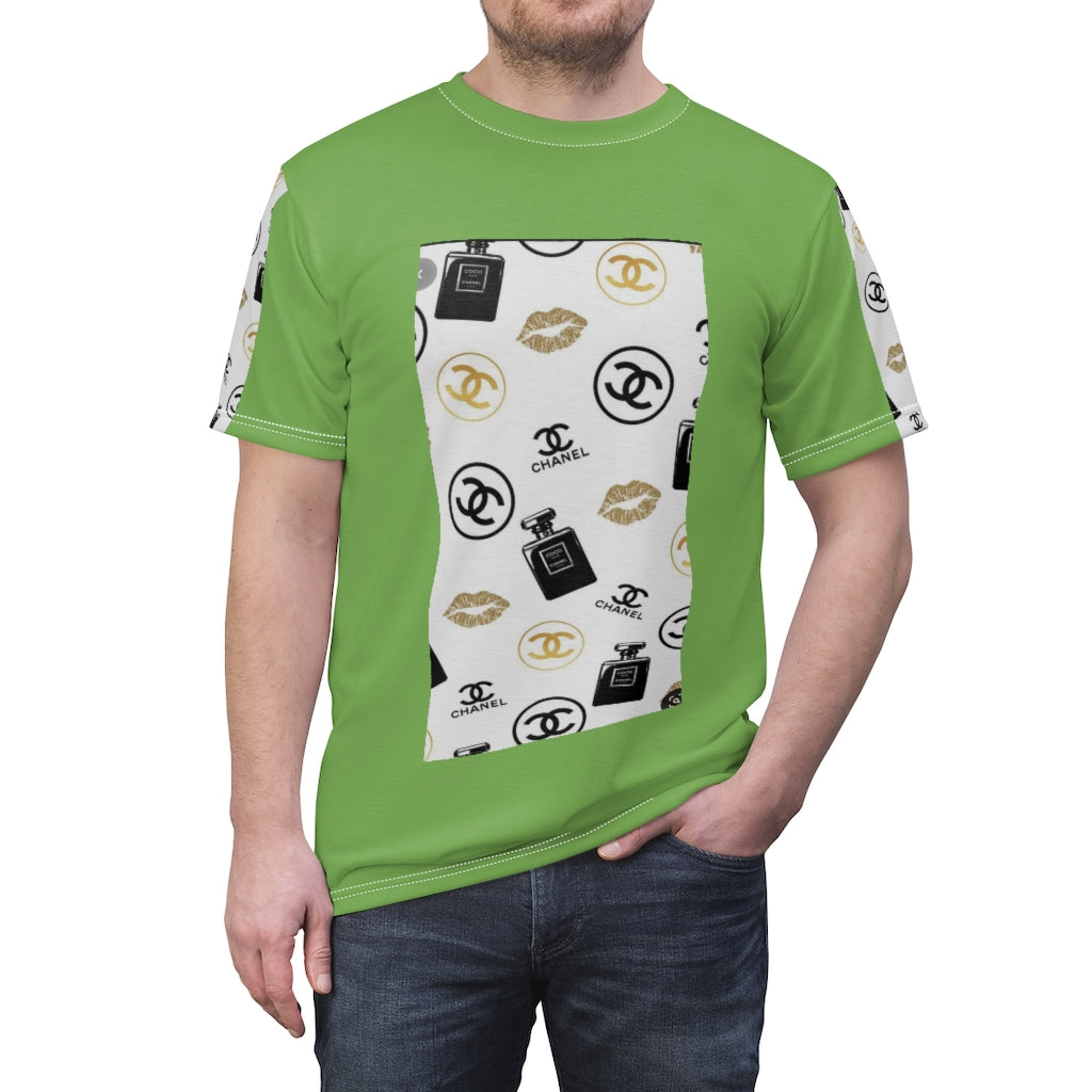 THROWBACK DESIGNER PRINT ( LIME ) ..  All Over Tee