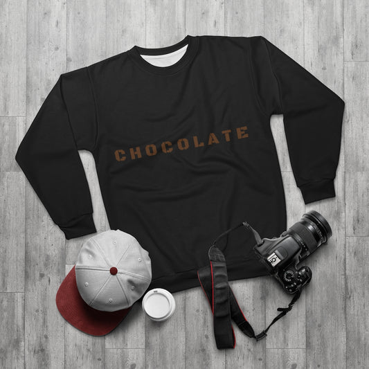 BROWN CHOCOLATE (BLACK) AOP Unisex Sweatshirt