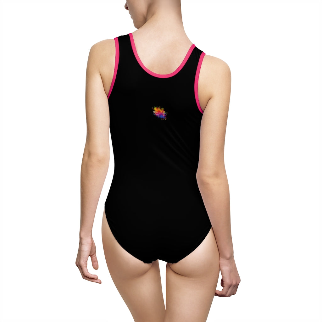 KING RASTA BLACK..  Women's Classic One-Piece Swimsuit