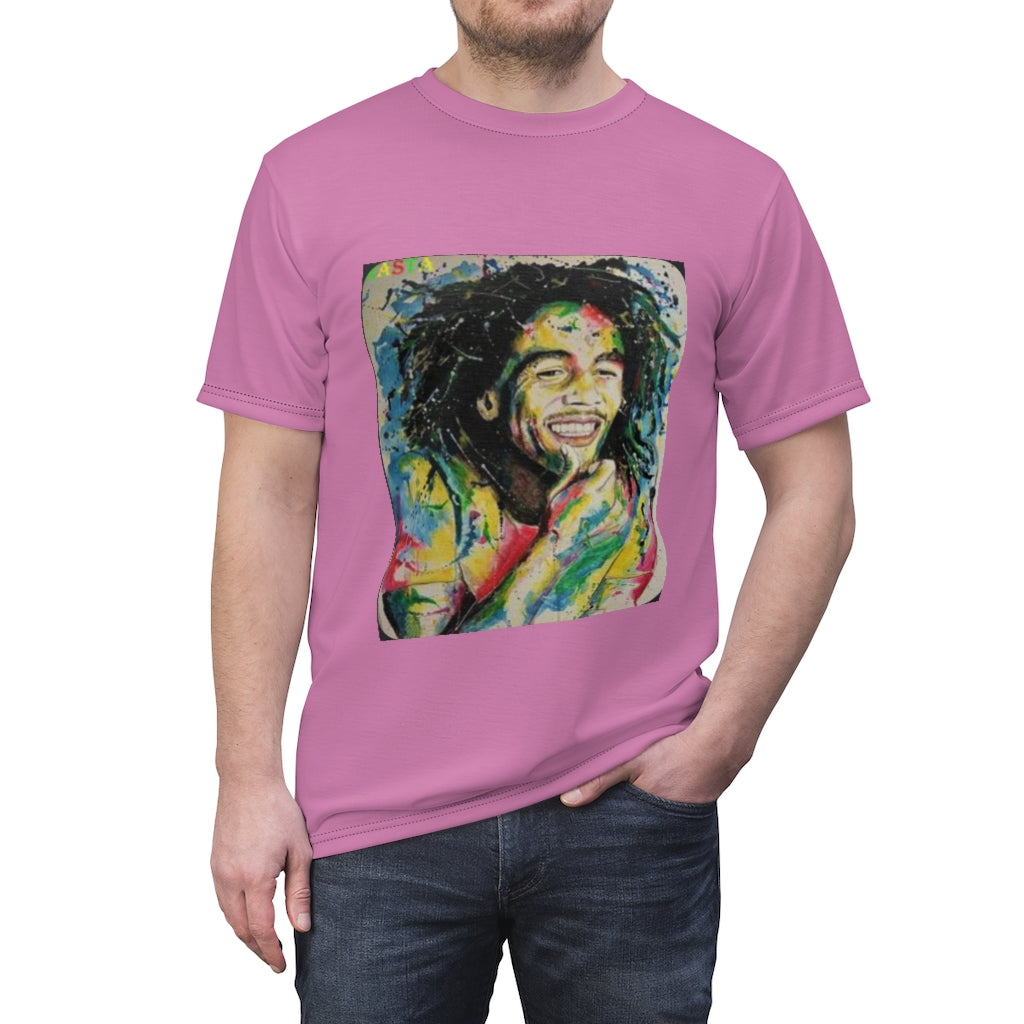 the GOD Rasta   .. (PINK) ..  All Over Tee