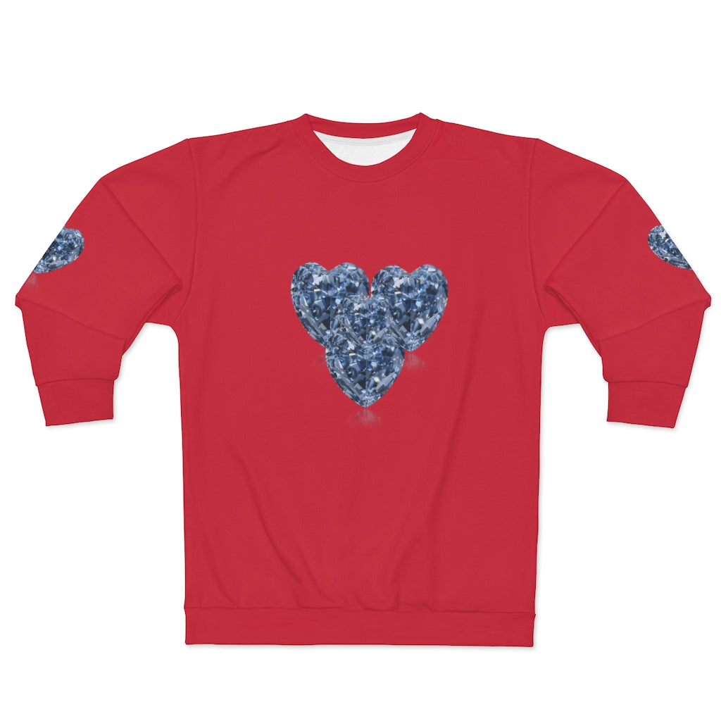 DIAMOND LOVER RED   ..  AOP Unisex Sweatshirt