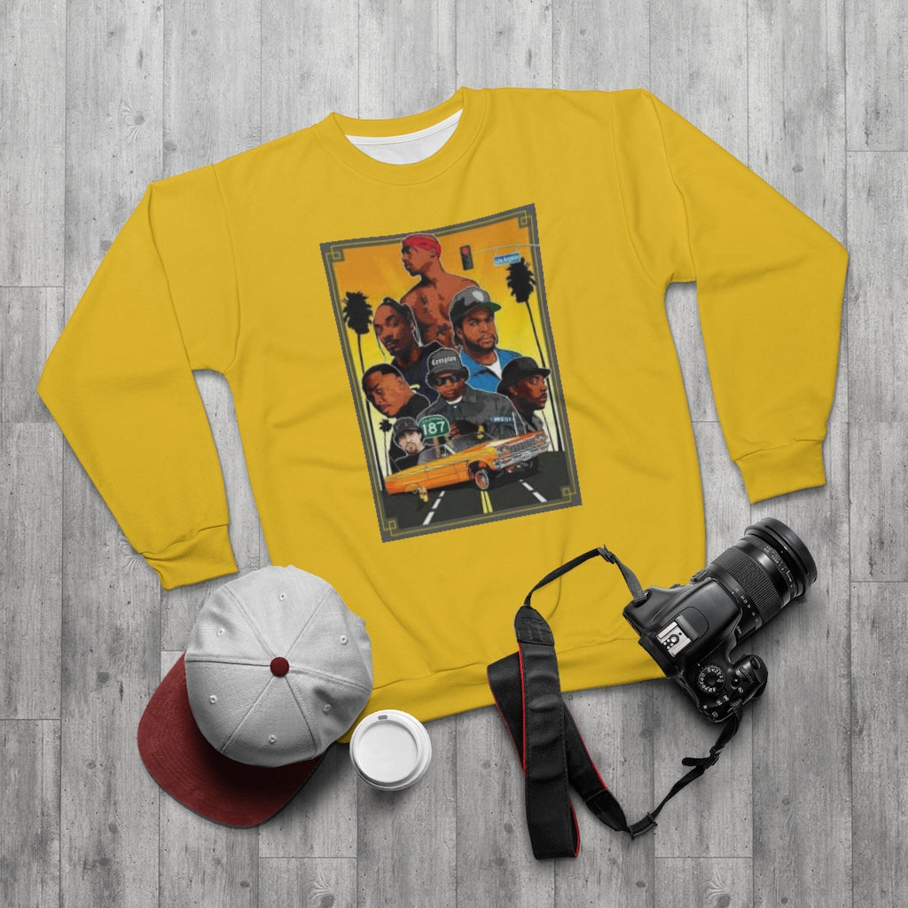 WEST COAST LEGENDS. (GOLD)  ..  AOP Unisex Sweatshirt