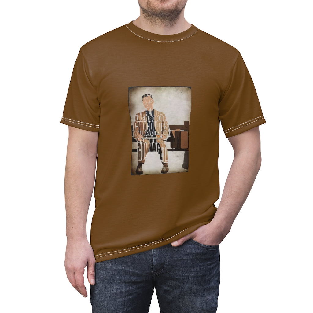 LIFE IS A BOX OF CHOCOLATES (BROWN) ..  All Over Tee