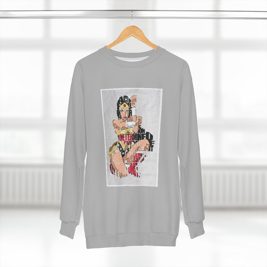 SUPER WONDER GRAY  ..  AOP Unisex Sweatshirt