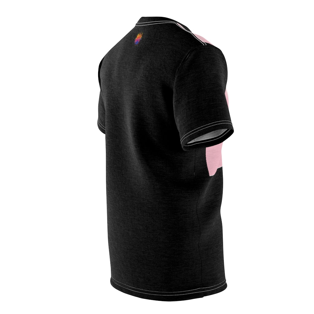 Black & Pink Power Fist All Over Tee