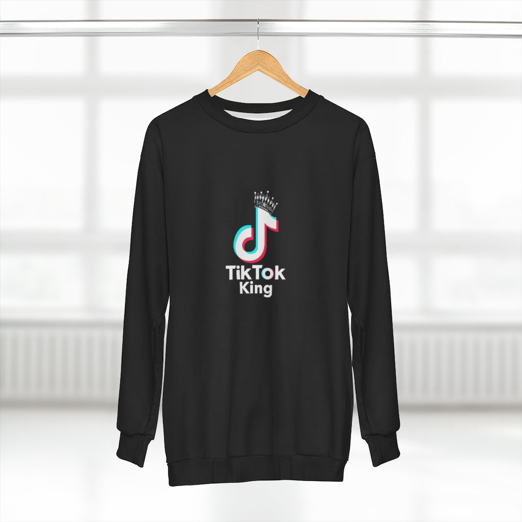 TIK TOK KING (BLACK) AOP Unisex Sweatshirt