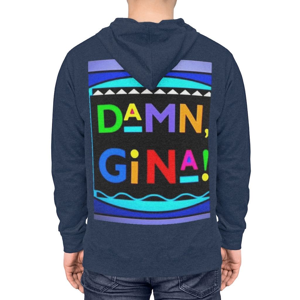 DAMN GINA FULL COVER Unisex Lightweight Hoodie