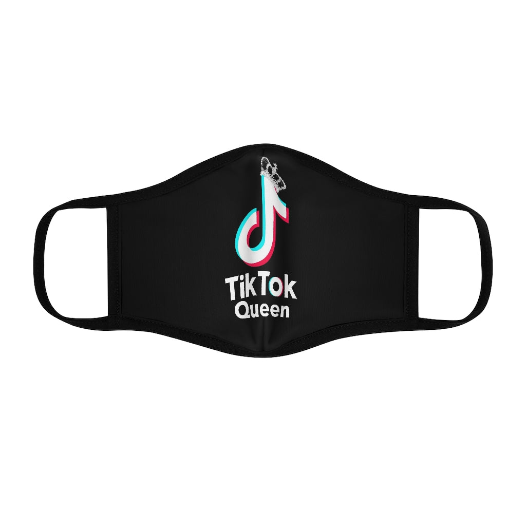 TIKTOK QUEEN BLACK Fitted Polyester Face Mask