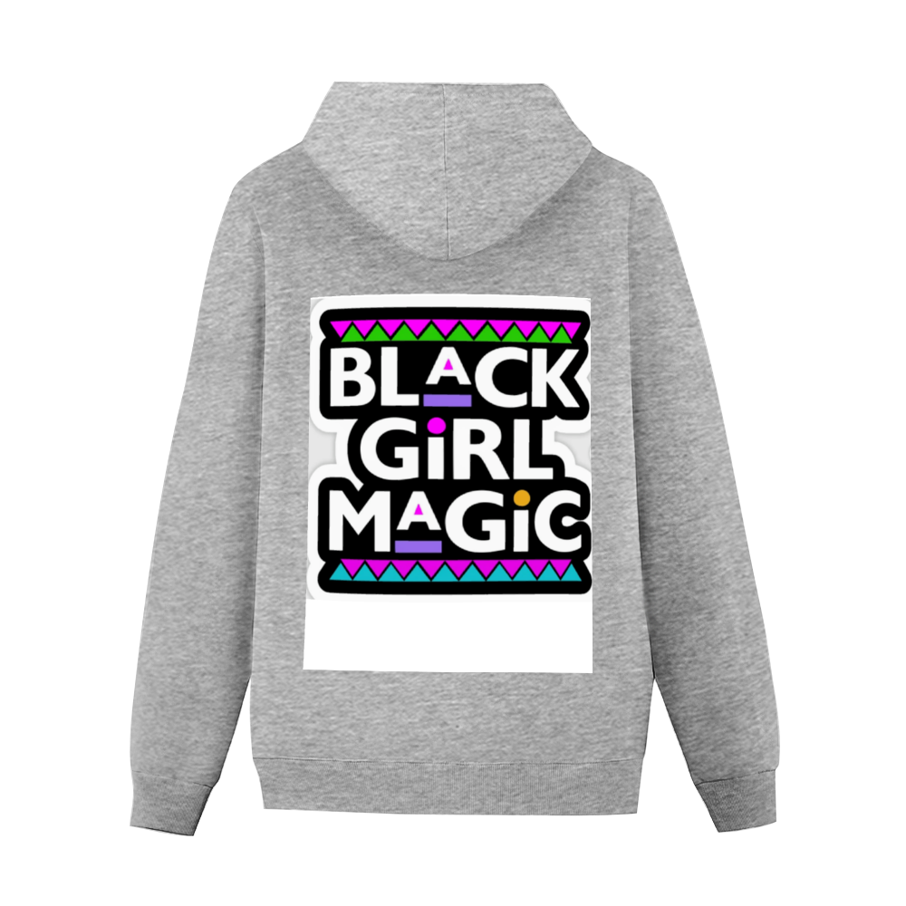 Black Girl Magic Hoodie with Pocket Sweater Back Print