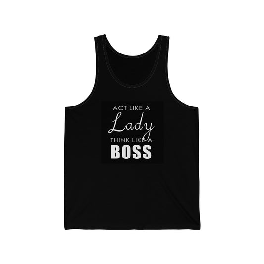 ACT LIKE A LADY.. Unisex Jersey Tank