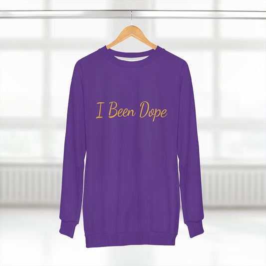 I BEEN DOPE (GOLD&PURP) AOP Unisex Sweatshirt