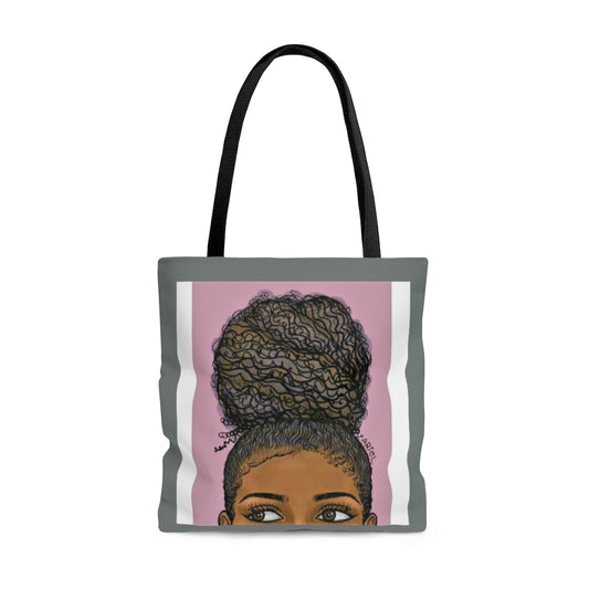 Ponytail and Eyes Print Tote Bag