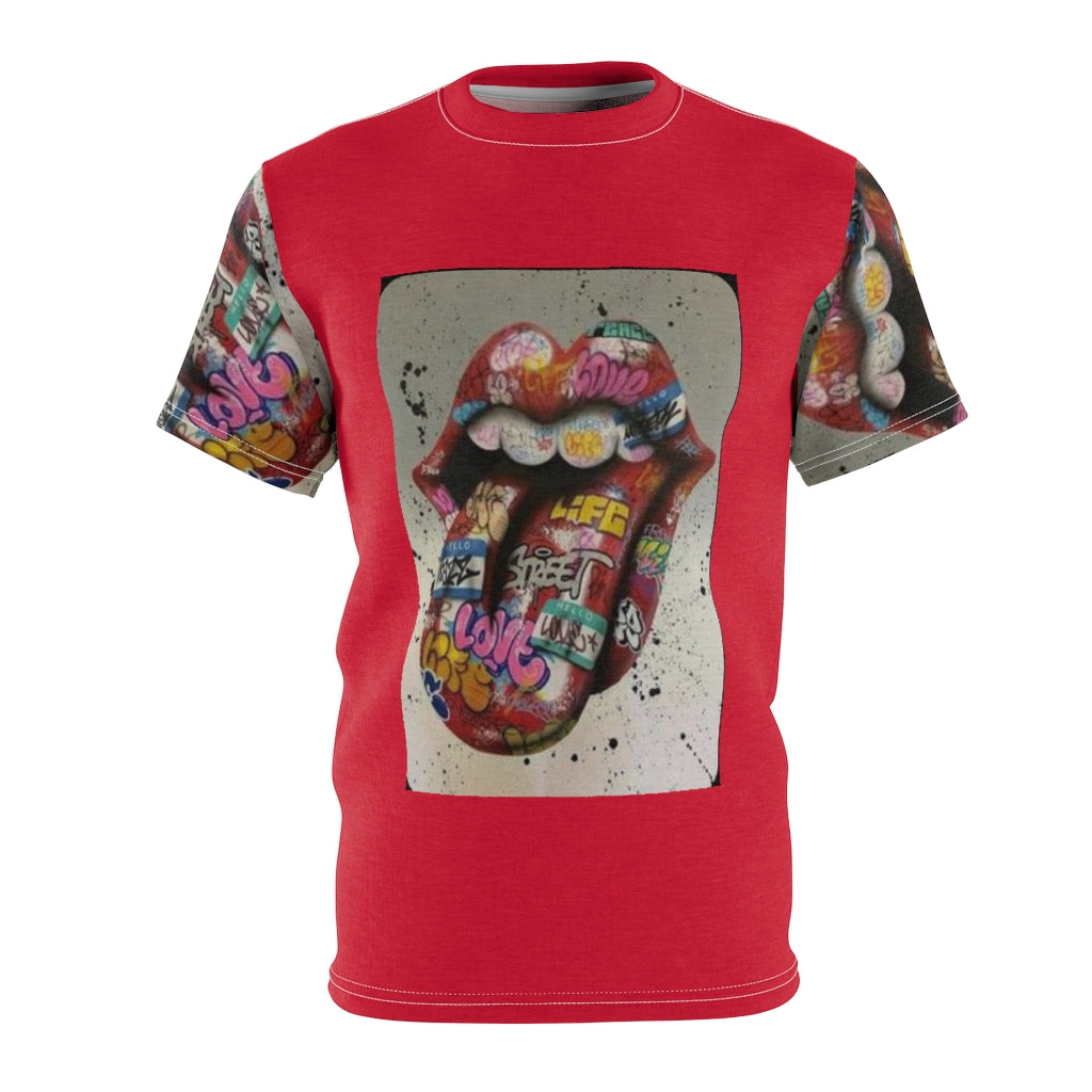 TONGUE COUTURE  ( Red ) ..  All Over Tee