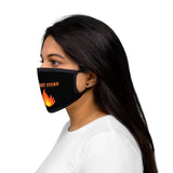 STRAIGHT FIYAH  (BLACK)..  Fabric Face Mask
