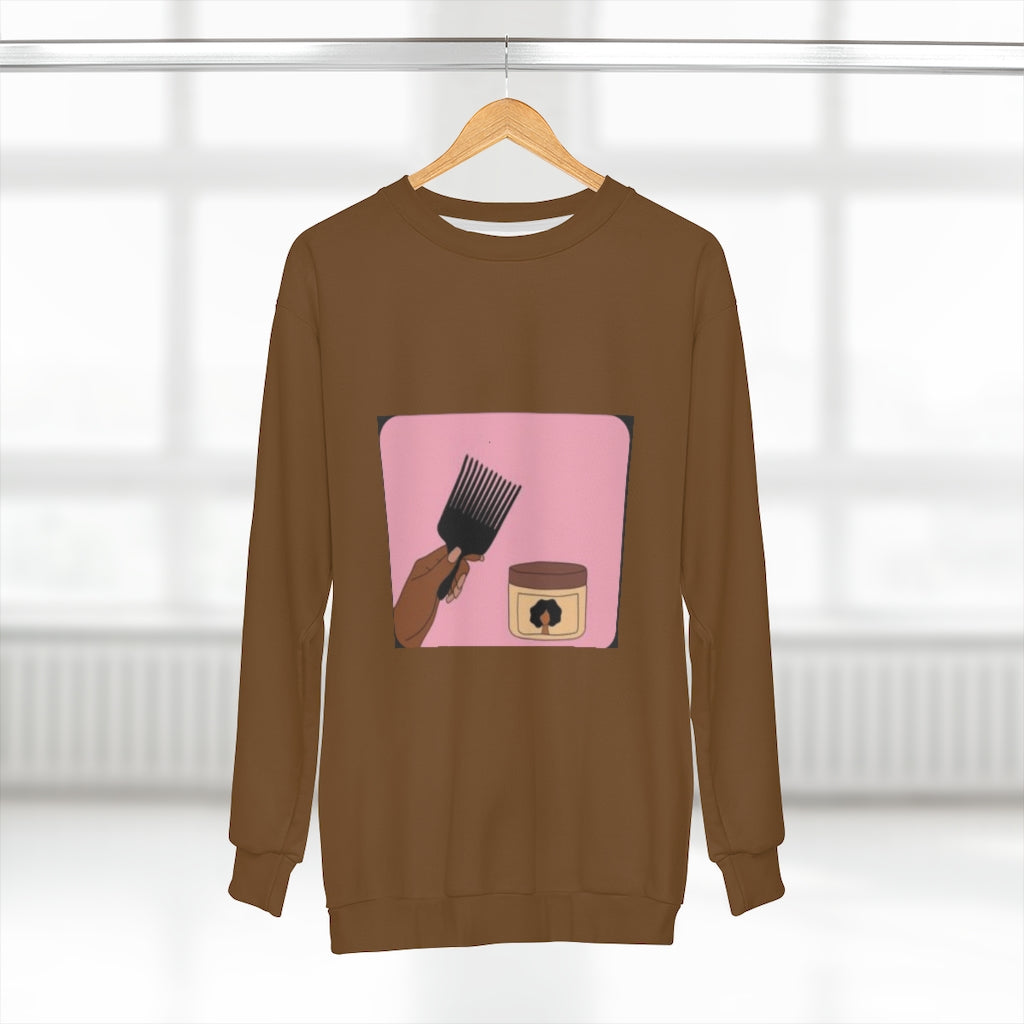 HAIR LOVE (BROWN)  ..  AOP Unisex Sweatshirt