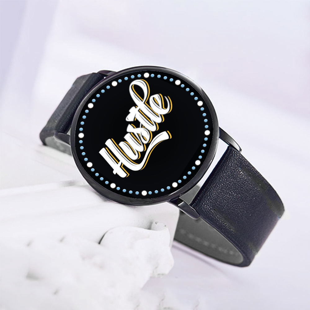 HUSTLE Black LED Touch Screen Watch