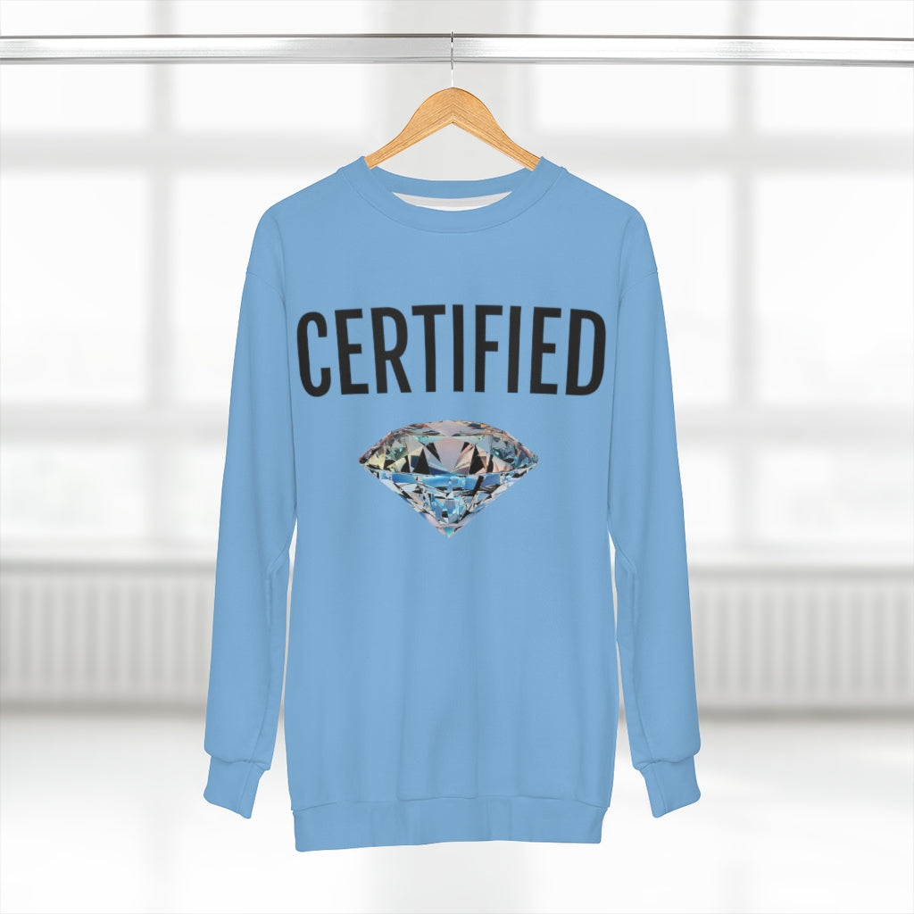 CERTIFIED DIAMOND BLUE   ..  AOP Unisex Sweatshirt