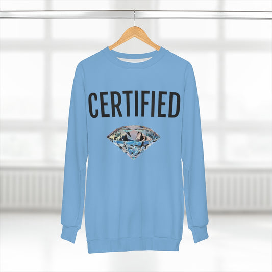 CERTIFIED DIAMOND BLUE   ..  AOP Unisex Sweatshirt