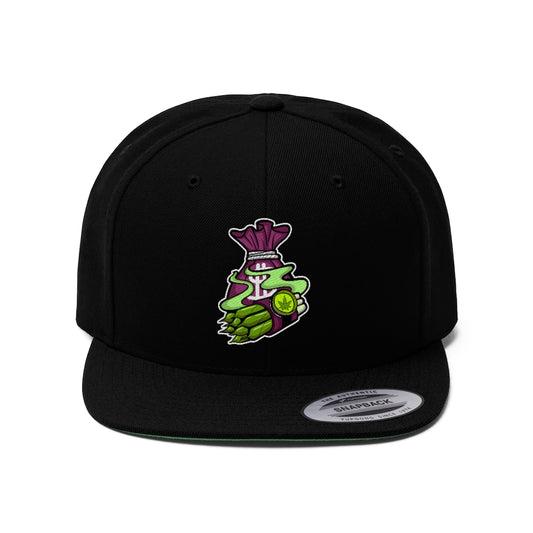 IS YOU HIGH (BLACK/PURP) Unisex Flat Bill Hat