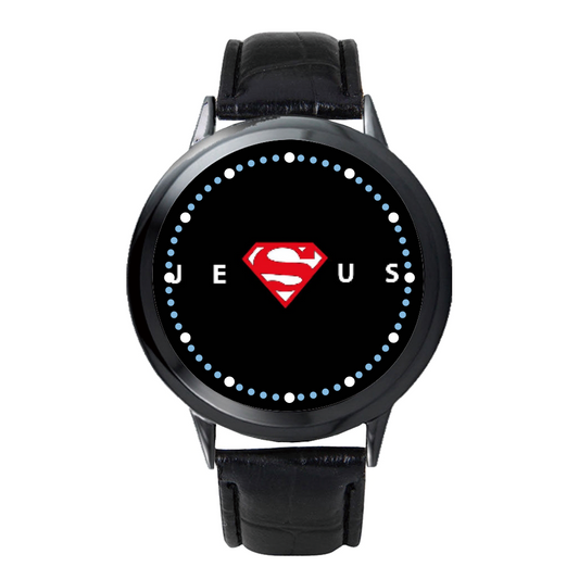 SUPER J Black LED Touch Screen Watch