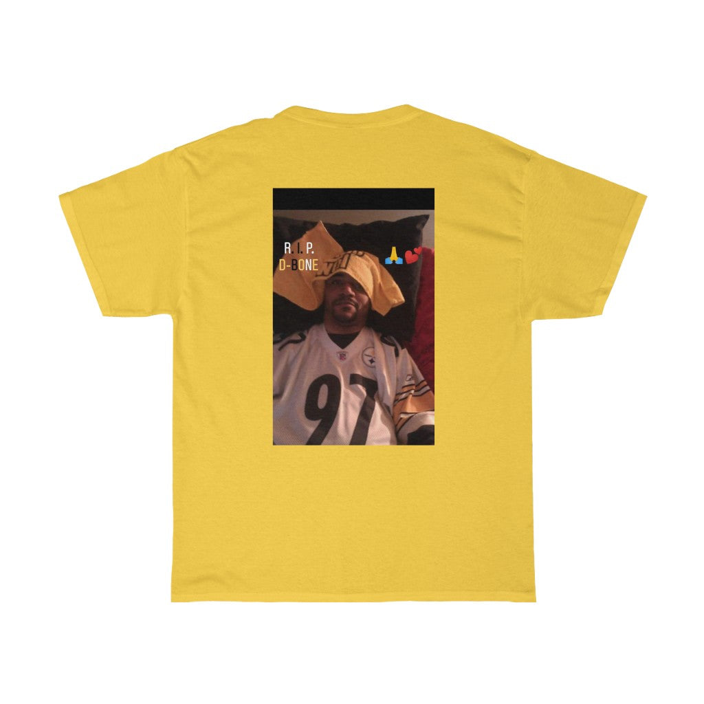 D- Bone/Steeler R.I.P. Unisex Heavy Cotton Tee