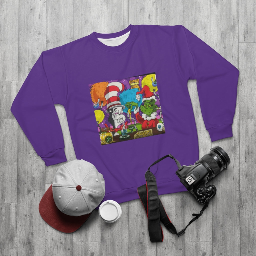 PURPLE CHRONIC TALES   ..  AOP Unisex Sweatshirt