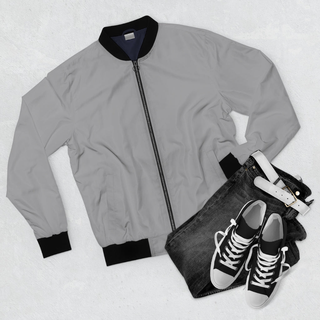 GRAY & BLACK CHANGES Bomber Jacket