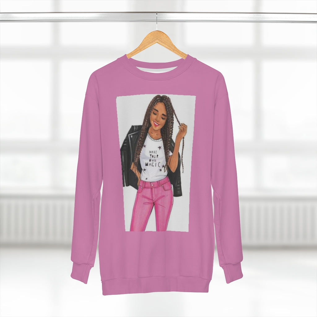 MAKE YOUR MAGIC.. (PINK)  ..  AOP Unisex Sweatshirt