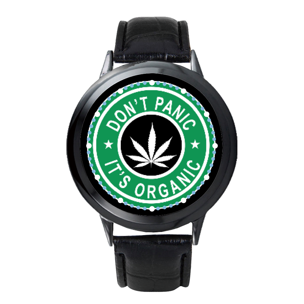 DON'T PANIC, IT'S ORGANIC Black LED Touch Screen Watch