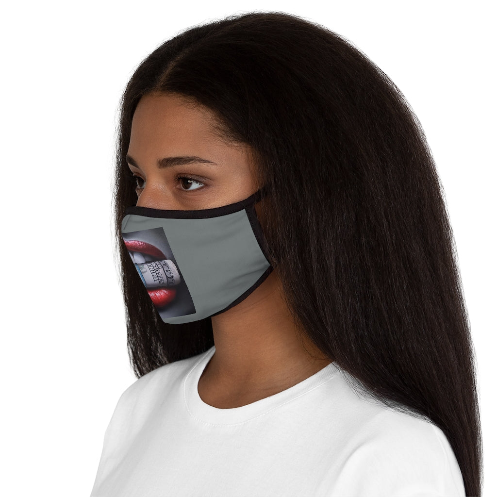 MOUTH FULL OF CASH..   Fitted Polyester Face Mask