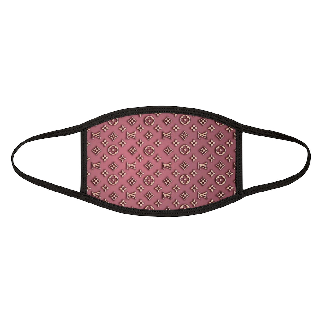 PINK & GOLD THROWBACK LV Mixed-Fabric Face Mask