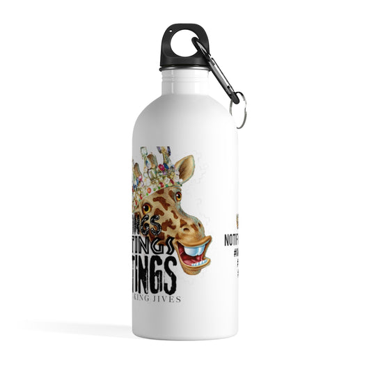 Greetings, Greetings, Greetings White Stainless Steel Water Bottle