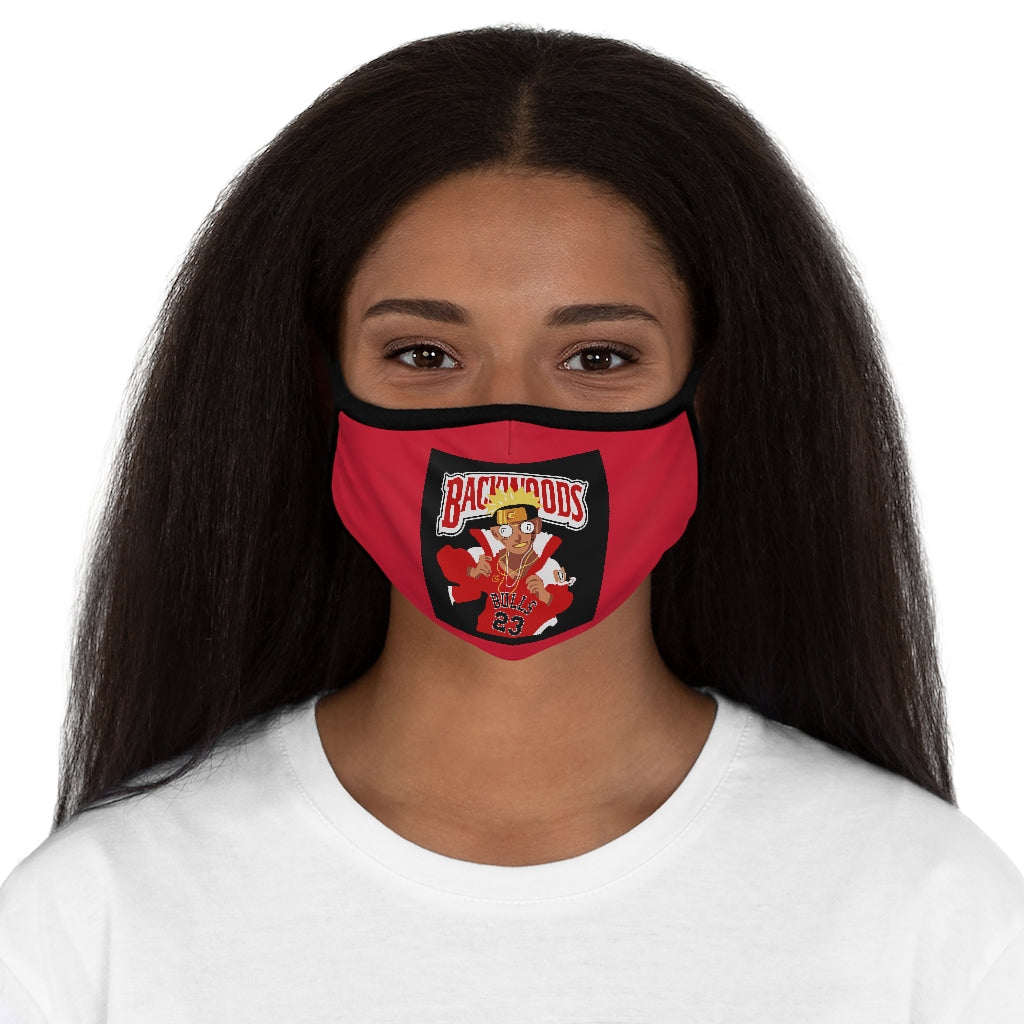 CHI-TOWN BACKWOOD ( RED )Fitted Polyester Face Mask