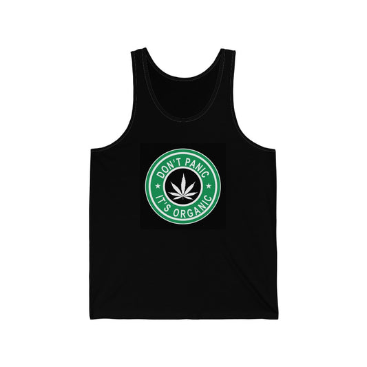 DON'T PANIC, IT'S ORGANIC Unisex Jersey Tank