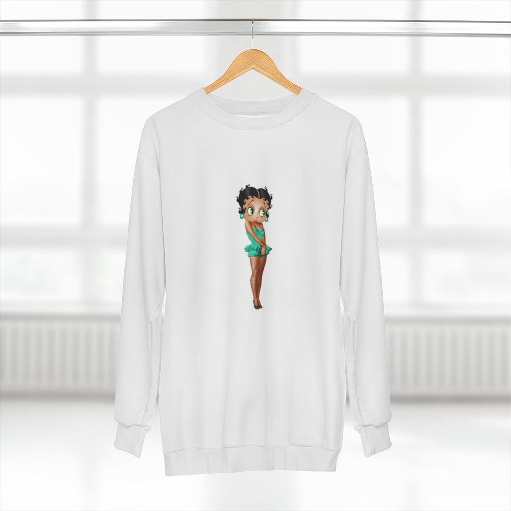 BROWN BETSY (WHITE)  ..  AOP Unisex Sweatshirt