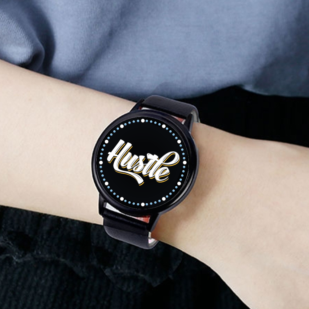 HUSTLE Black LED Touch Screen Watch