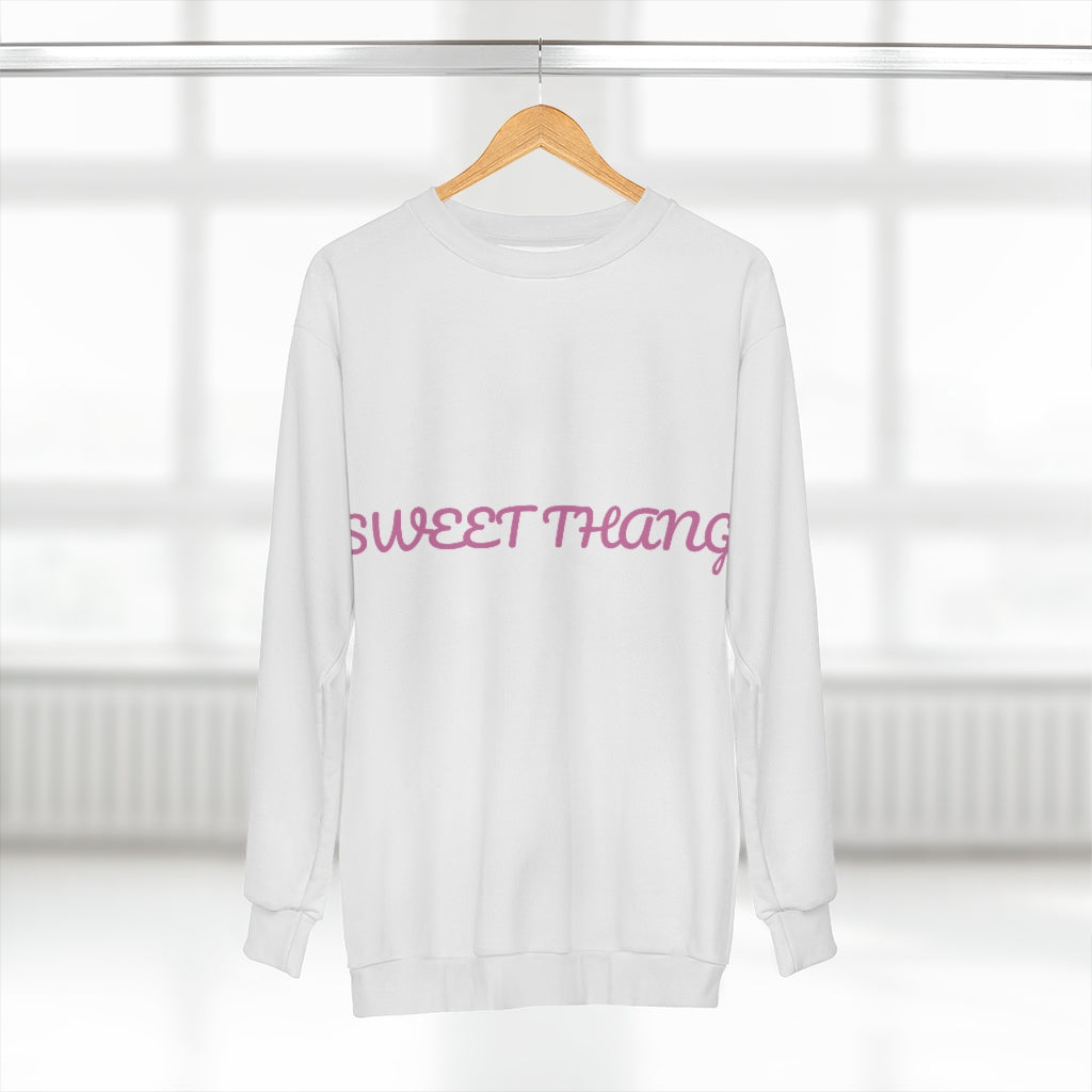 SWEET THANG (WHITE) AOP Unisex Sweatshirt