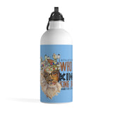 Who Is This King? Blue Stainless Steel Water Bottle